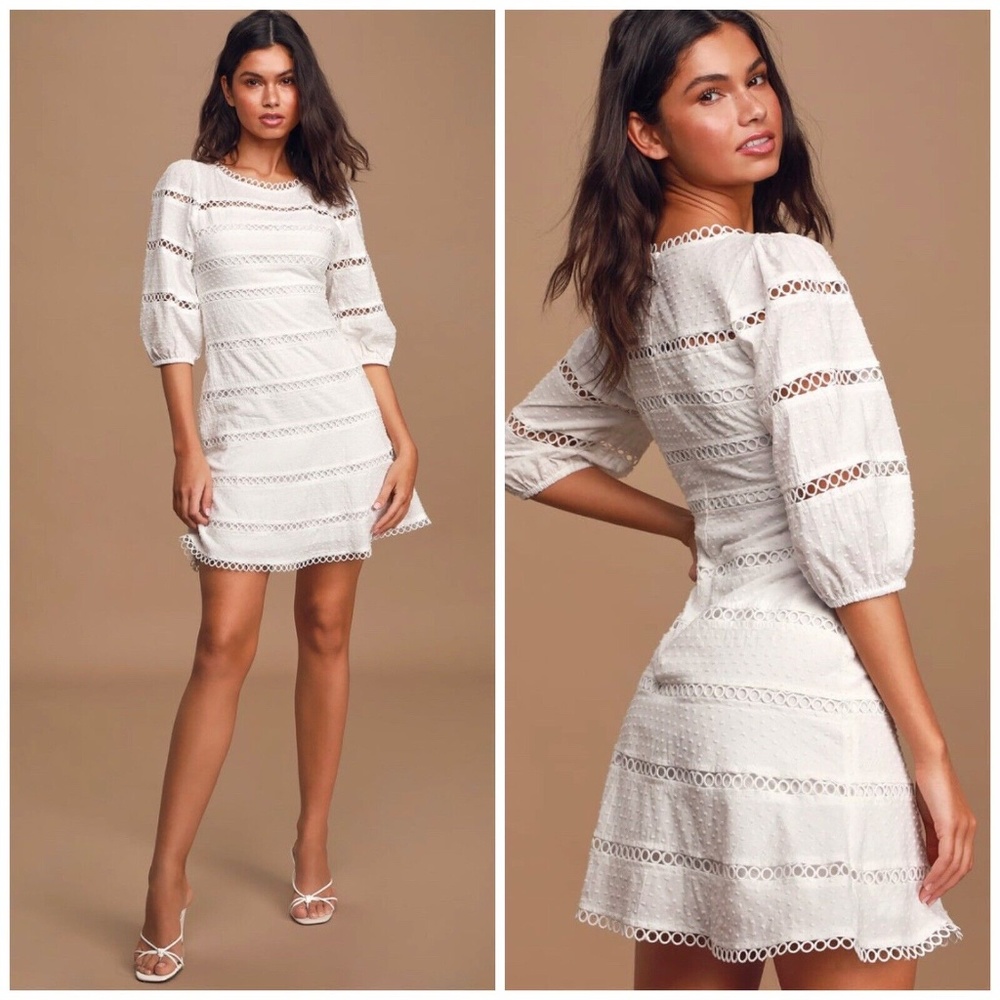 White Lulu's Dress -  Like New!